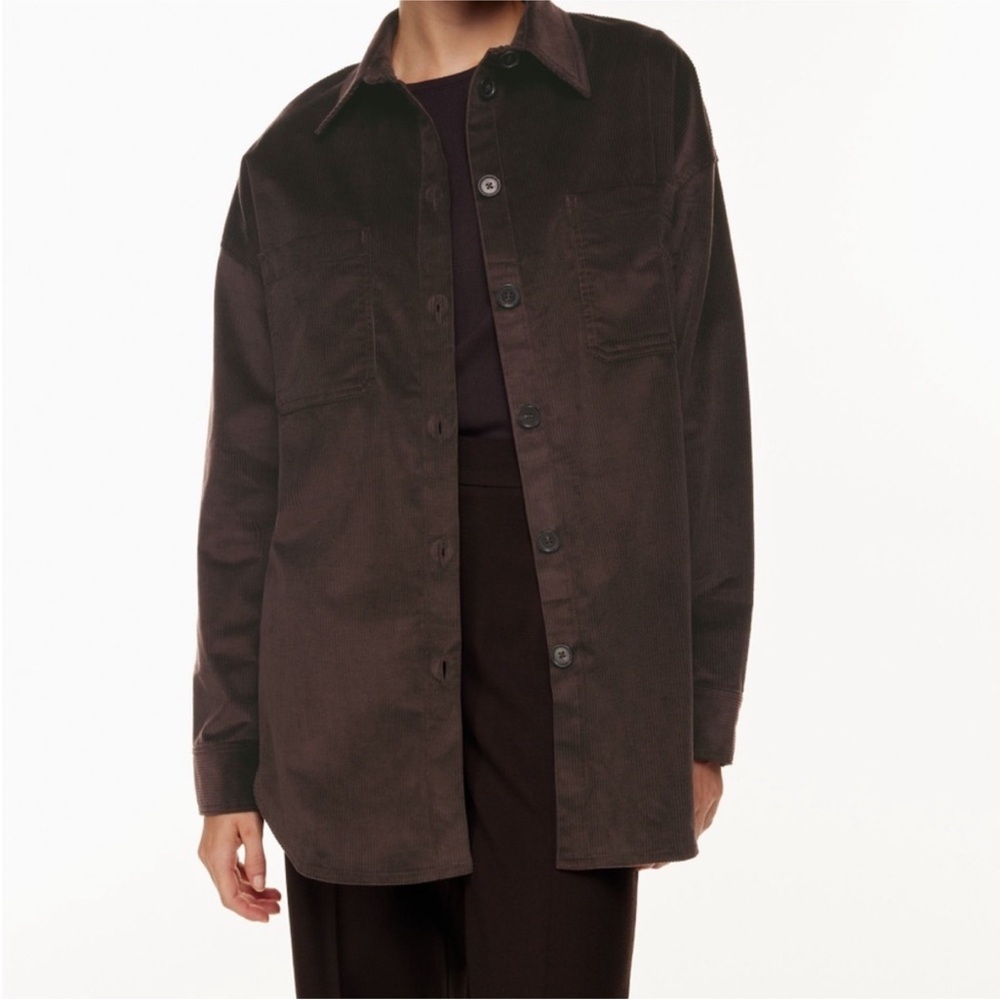 Aritzia The Group Babaton Corduroy Long Sleeve Button Down Shirt